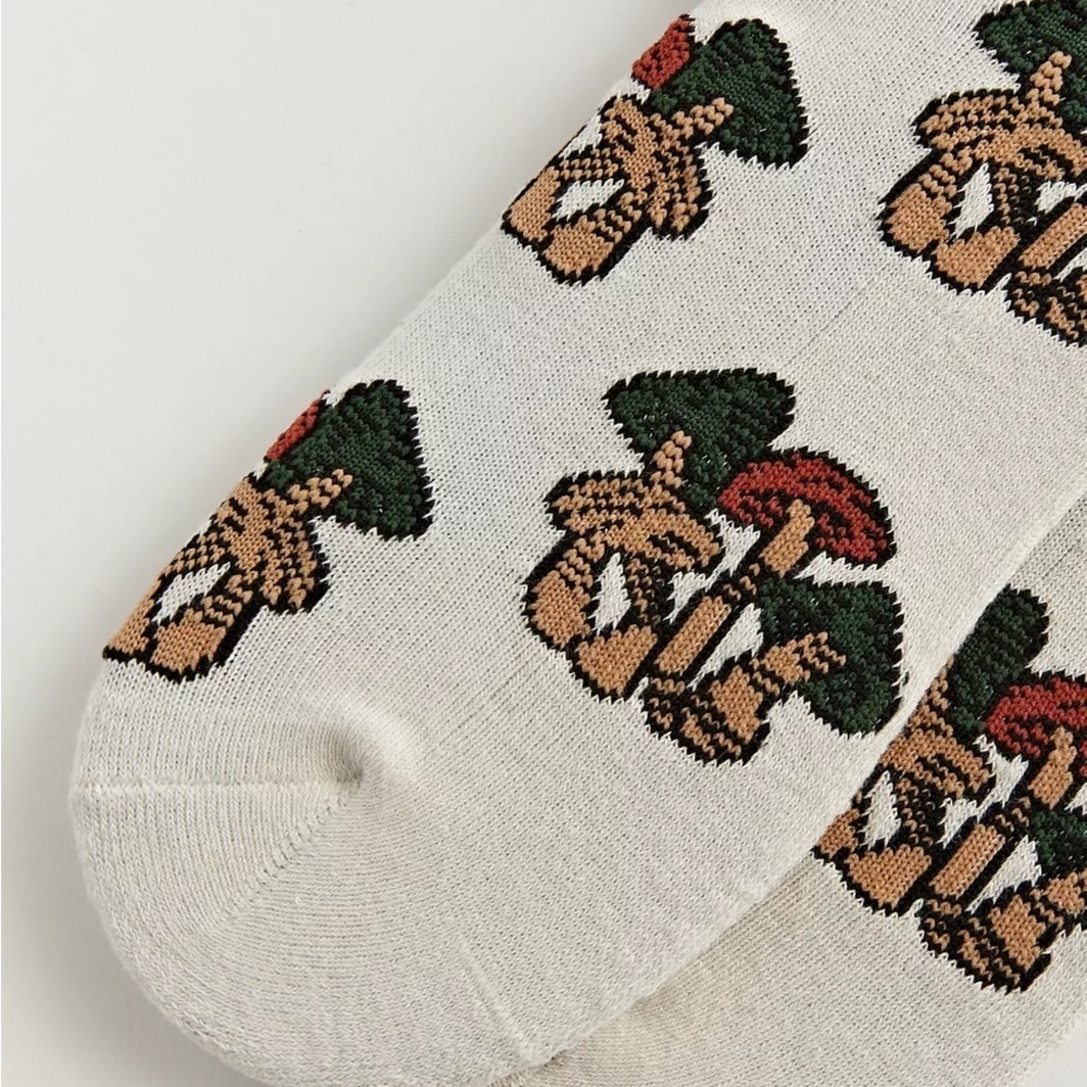 UO Mushroom Icon Crew Sock, White, OS, NWT - Picture 2 of 5